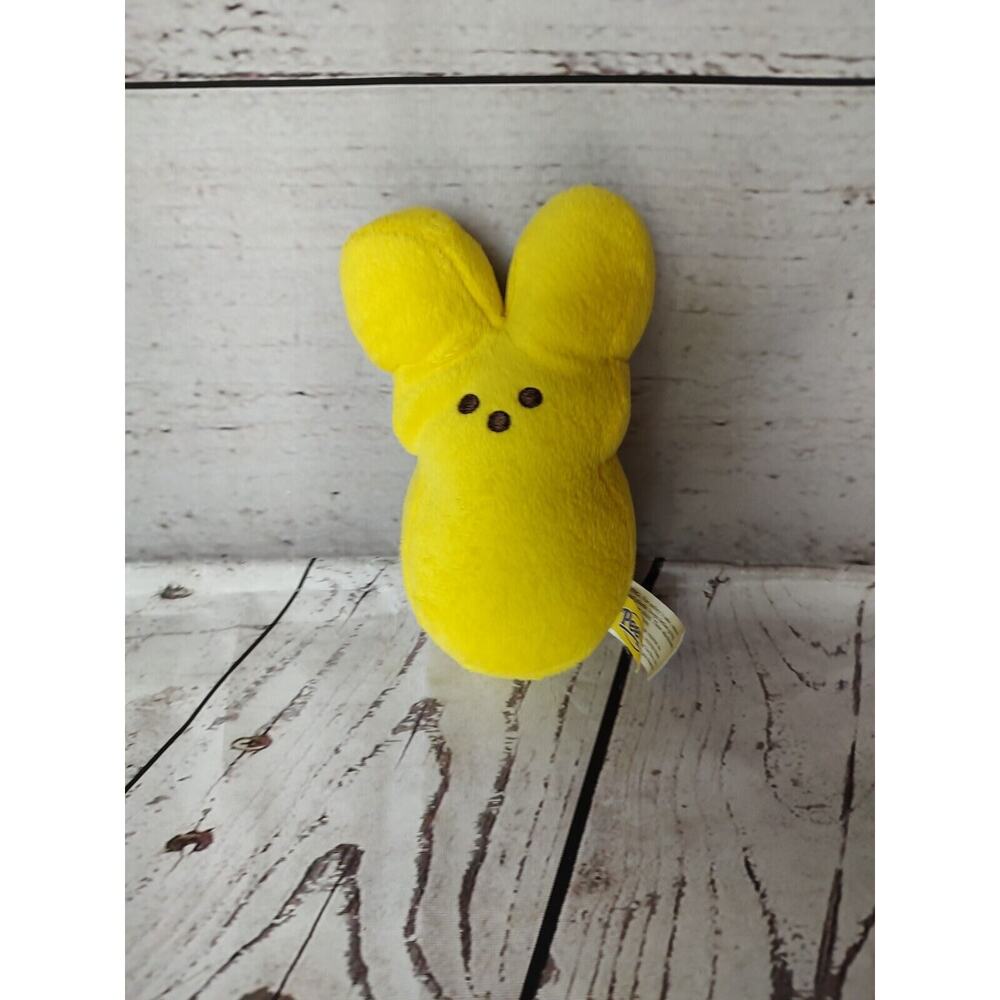 Peeps YELLOW Easter Bunny Rabbit Plush Stuffed Animal 6"